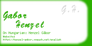gabor henzel business card